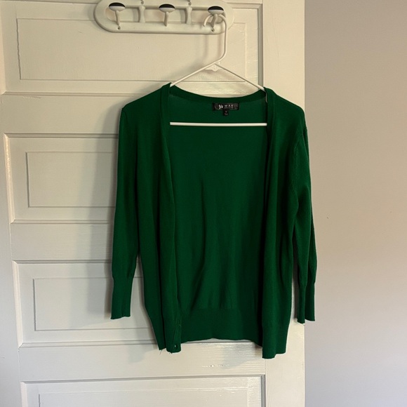 Ye Mak Sweater — Kelly Vibrant Green Cardigan - Picture 1 of 5